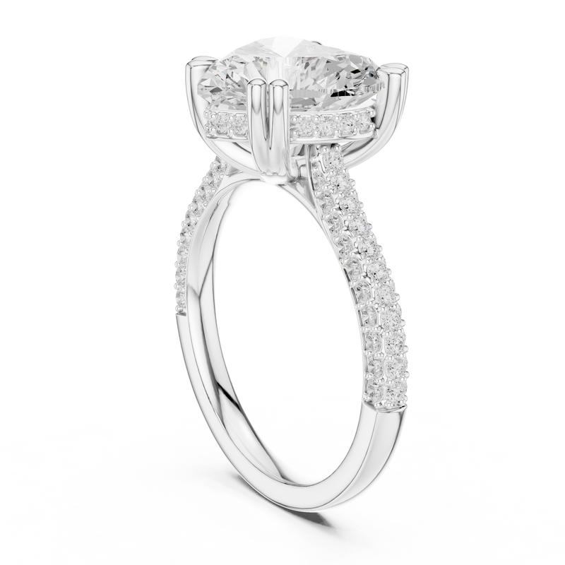 Ladies Ring DDLR-955@7 - White Gold - Image