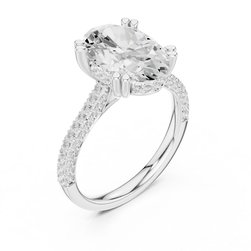 Ladies Ring DDLR-956@7 - White Gold - Image
