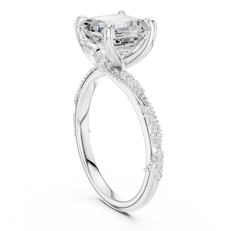Ladies Ring DDLR-961@7 - White Gold - Image