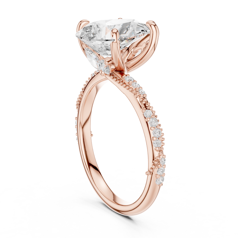 Ladies Ring DDLR-966@7 - Rose Gold - Image