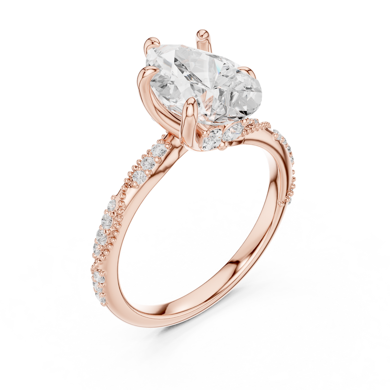 Ladies Ring DDLR-966@7 - Rose Gold - Image