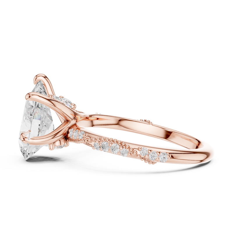Ladies Ring DDLR-966@7 - Rose Gold - Image