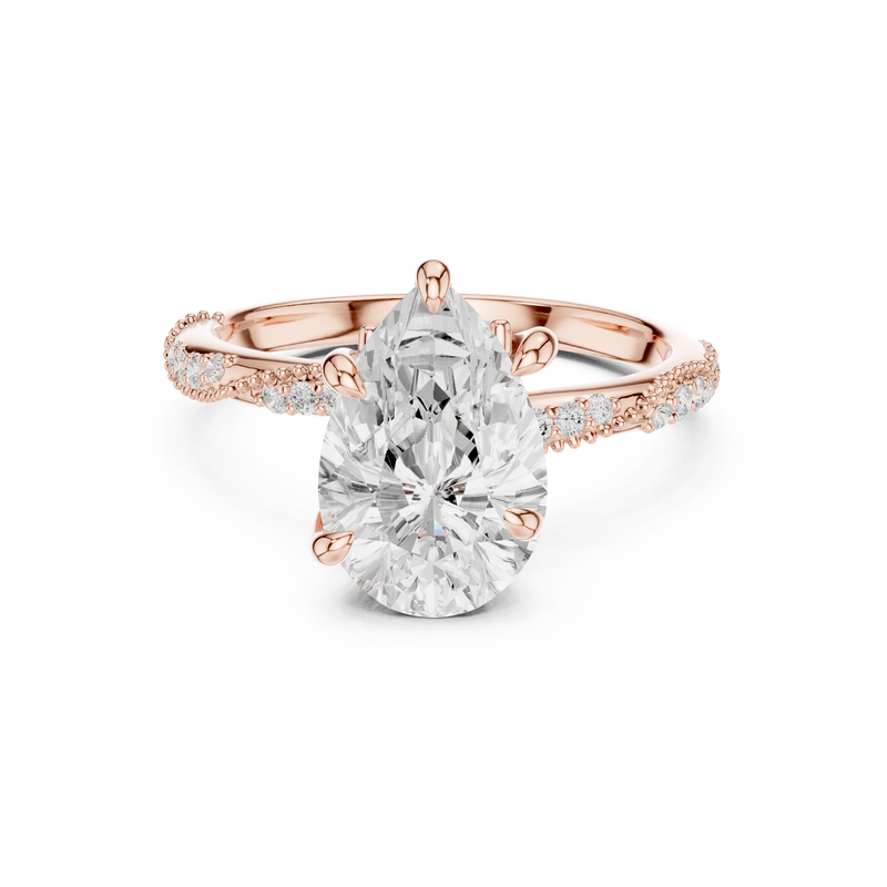 Ladies Ring DDLR-966@7 - Rose Gold - Image