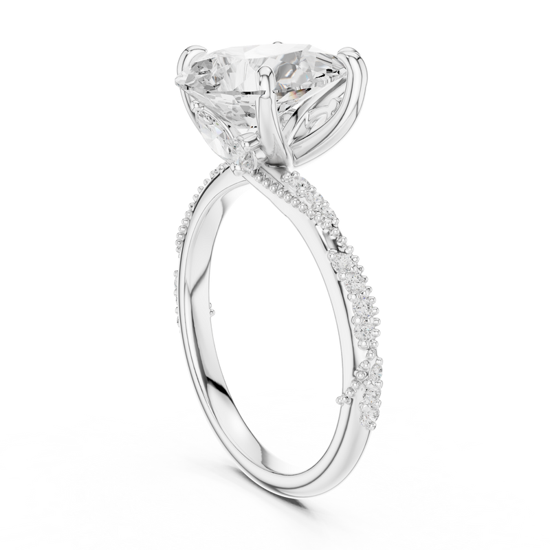 Ladies Ring DDLR-966@7 - White Gold - Image