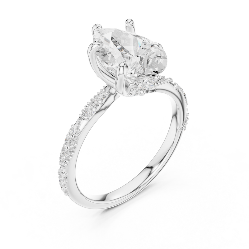 Ladies Ring DDLR-966@7 - White Gold - Image