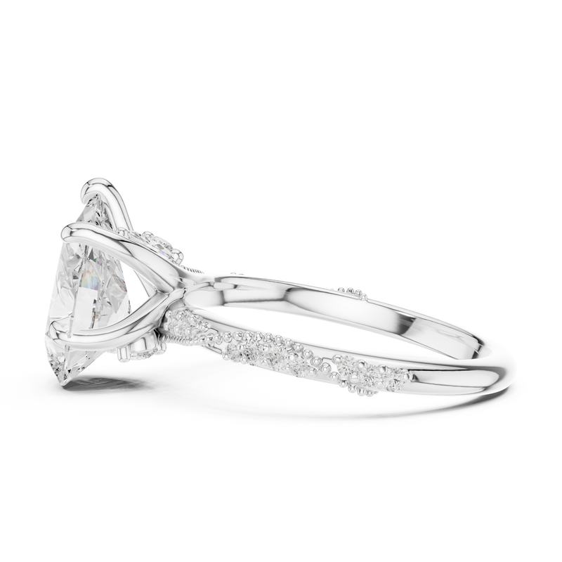 Ladies Ring DDLR-966@7 - White Gold - Image