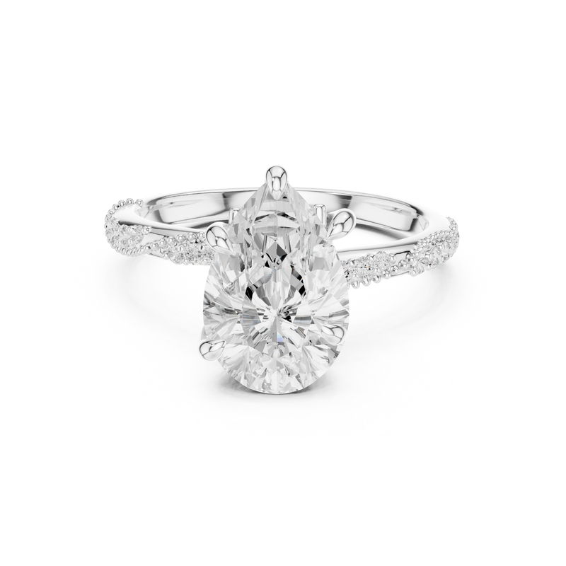 Ladies Ring DDLR-966@7 - White Gold - Image