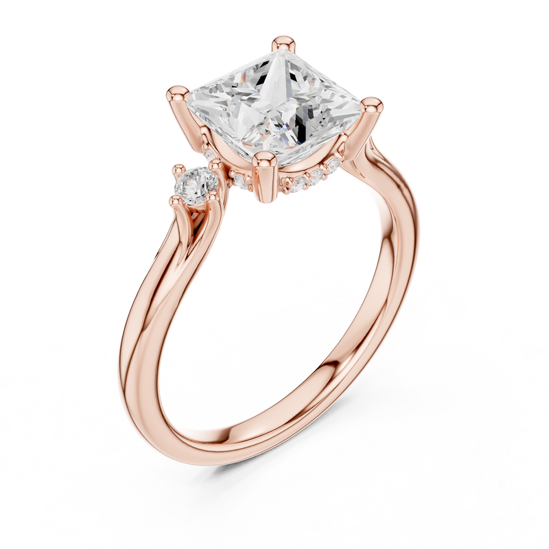 Ladies Ring DDLR-973@7 - Rose Gold - Image