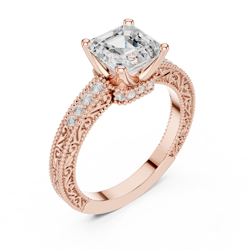Ladies Ring DDLR-976@7 - Rose Gold - Image