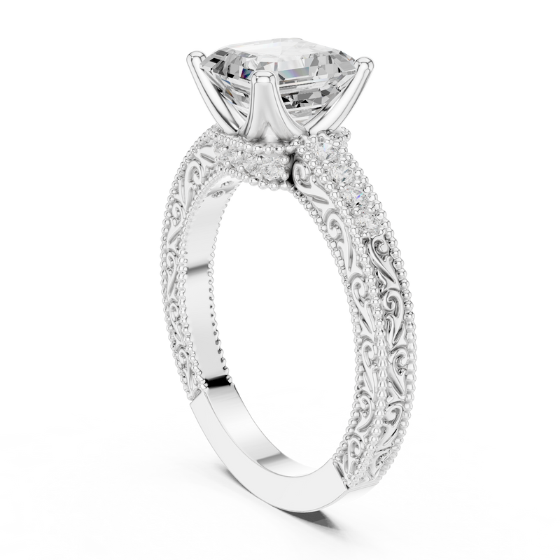 Ladies Ring DDLR-976@7 - White Gold - Image
