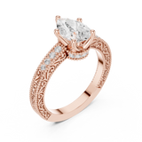 Ladies Ring DDLR-979@7 - Rose Gold - Image
