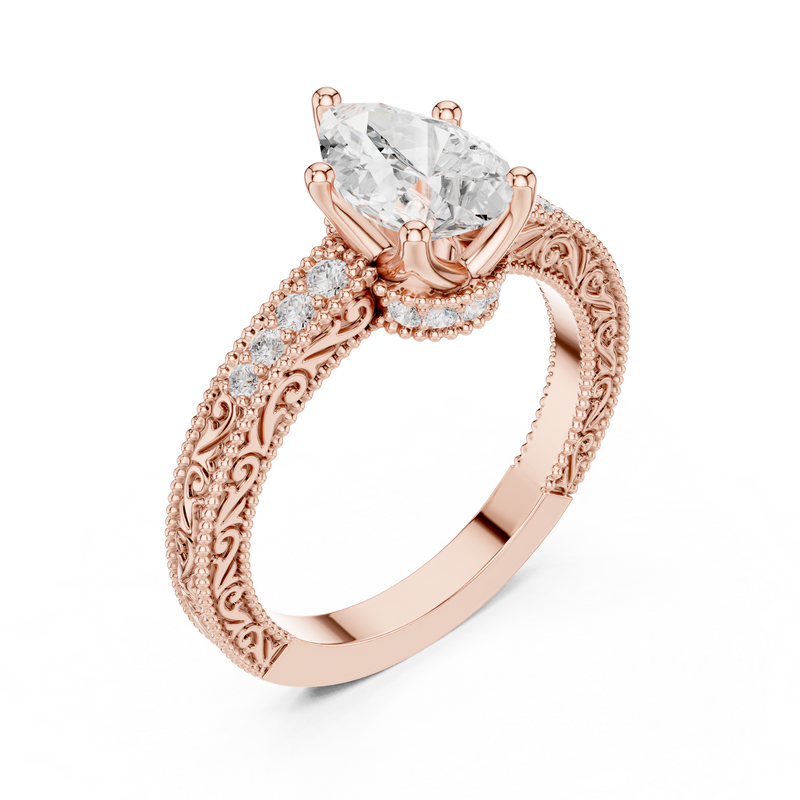 Ladies Ring DDLR-979@7 - Rose Gold - Image