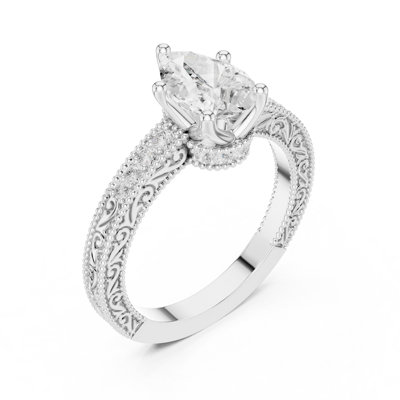 Ladies Ring DDLR-979@7 - White Gold - Image