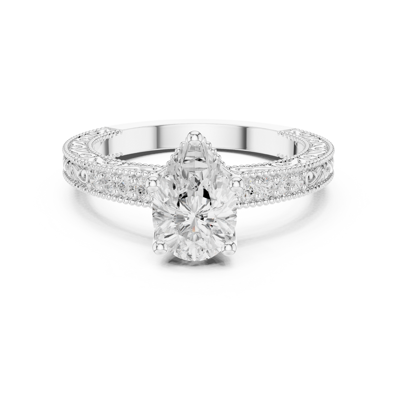 Ladies Ring DDLR-979@7 - White Gold - Image