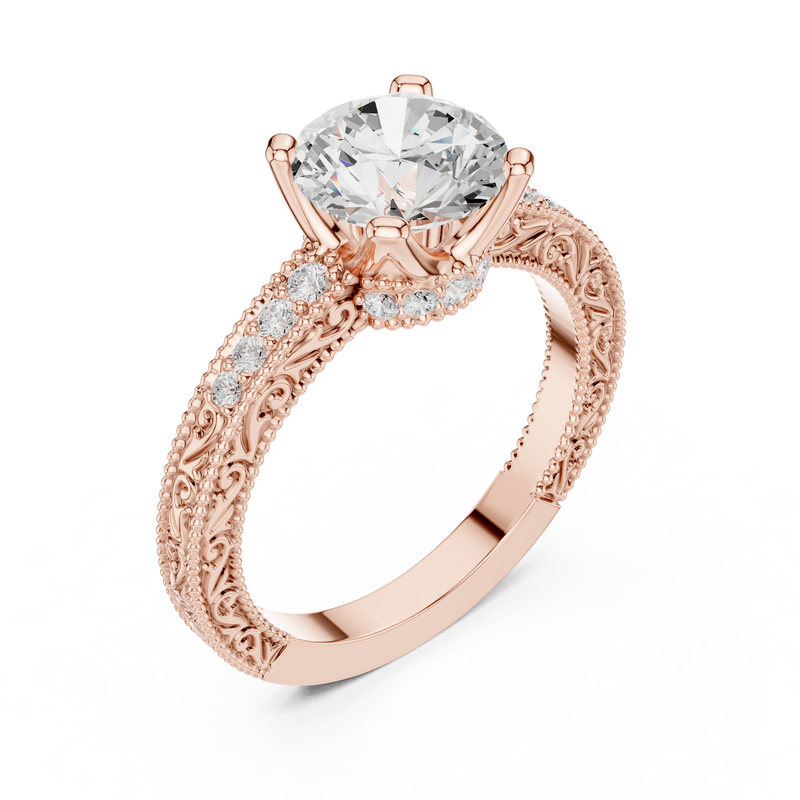 Ladies Ring DDLR-982@7 - Rose Gold - Image