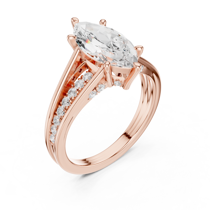 Ladies Ring DDLR-994@7 - Rose Gold - Image