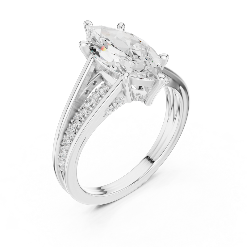 Ladies Ring DDLR-994@7 - White Gold - Image