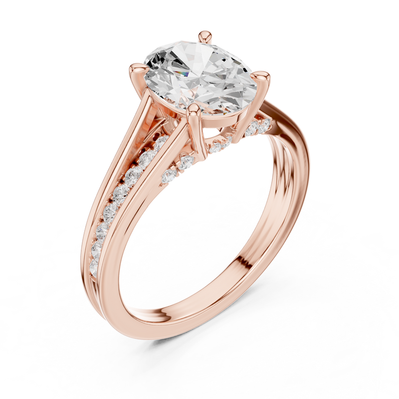 Ladies Ring DDLR-995@7 - Rose Gold - Image