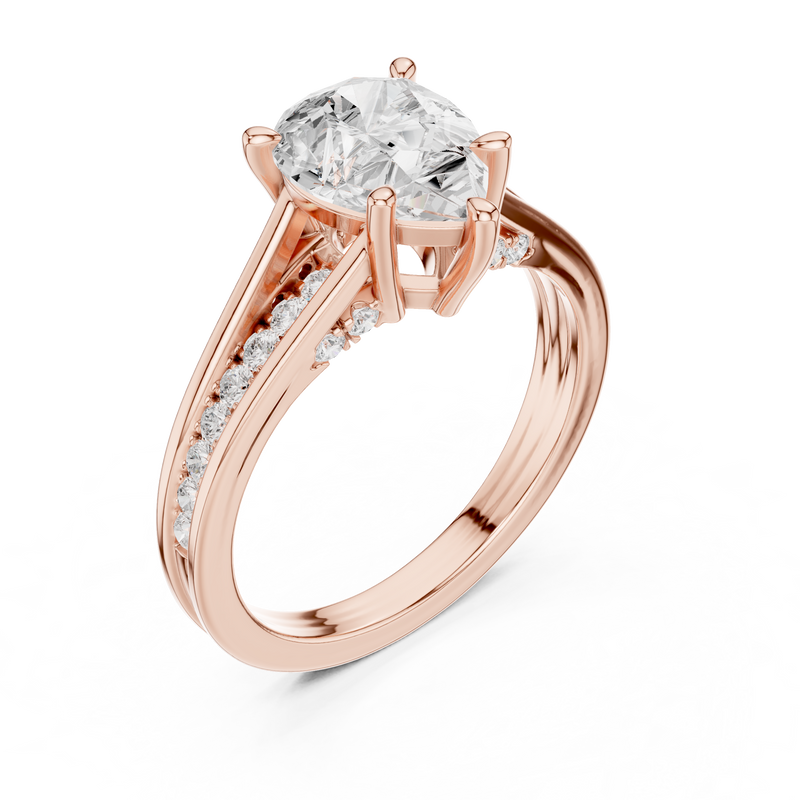 Ladies Ring DDLR-996@7 - Rose Gold - Image