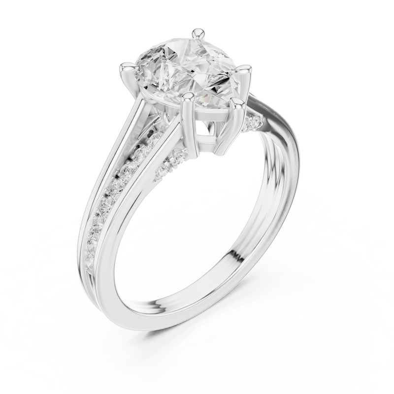Ladies Ring DDLR-996@7 - White Gold - Image