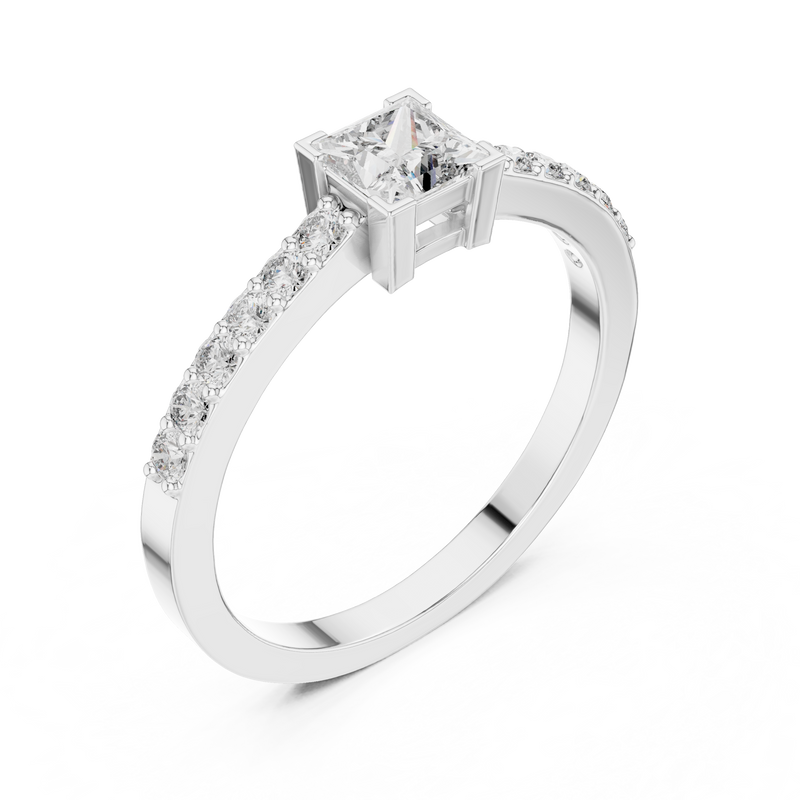 Ladies Ring DJHGHF@7 - White Gold - Image