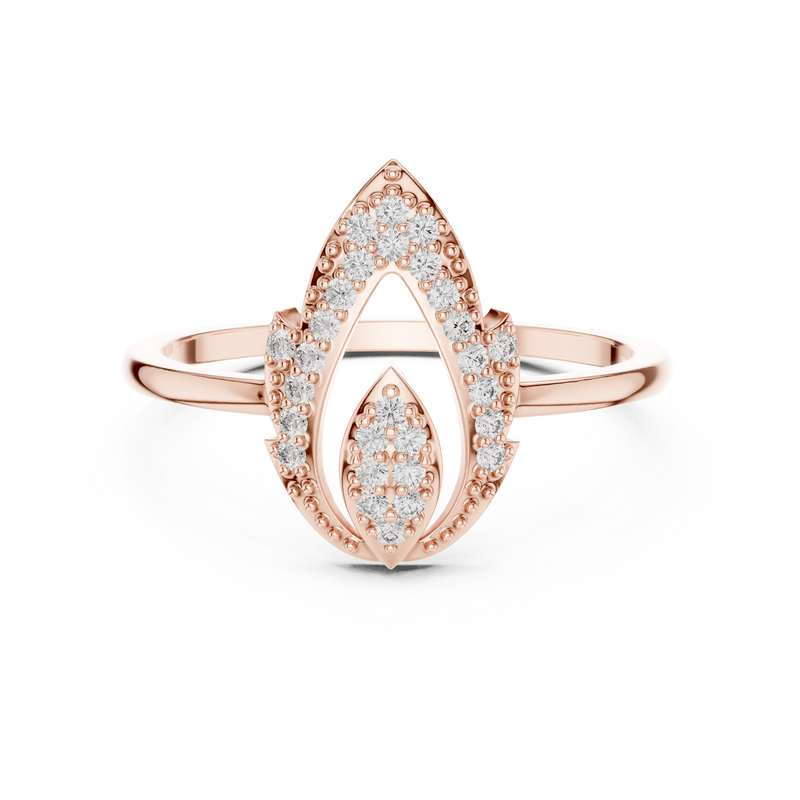Ladies Ring DR-3430@7 - Rose Gold - Image