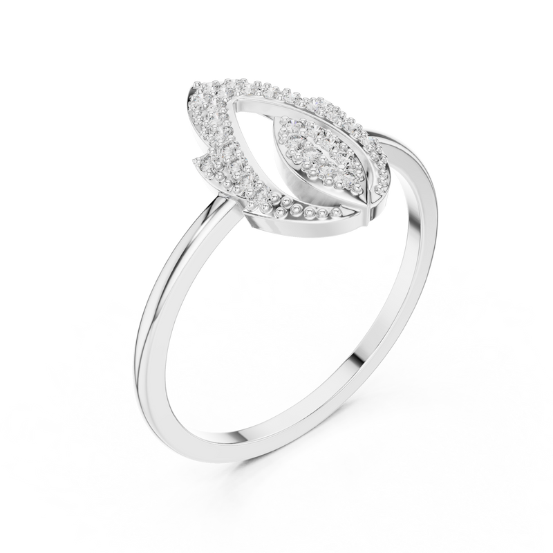 Ladies Ring DR-3430@7 - White Gold - Image