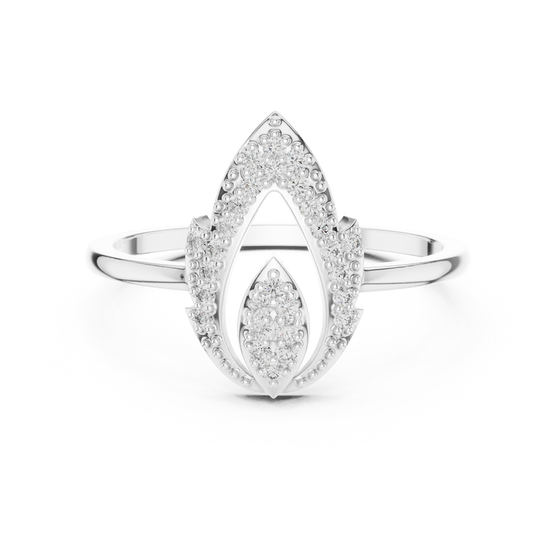 Ladies Ring DR-3430@7 - White Gold - Image