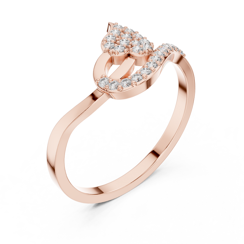 Ladies Ring DR-4952@7 - Rose Gold - Image