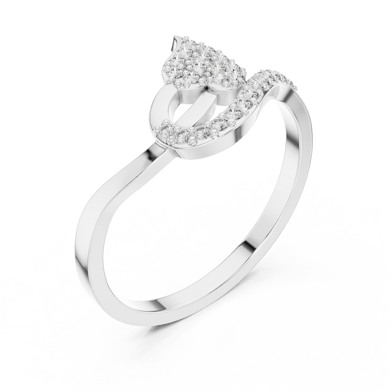 Ladies Ring DR-4952@7 - White Gold - Image