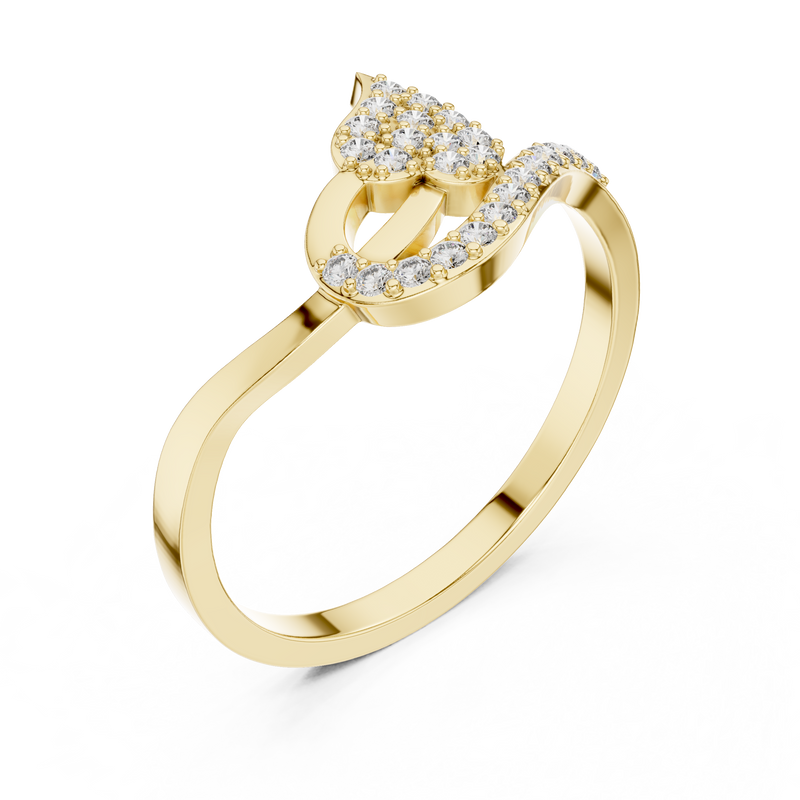 Ladies Ring DR-4952@7 - Yellow Gold - Image