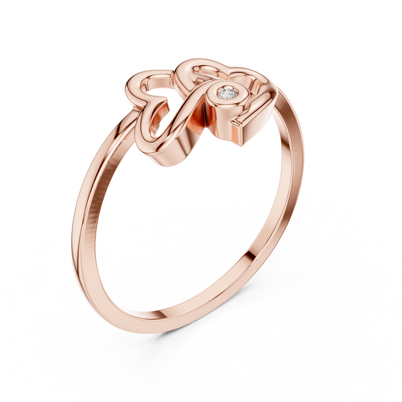 Ladies Ring DR-5588@7 - Rose Gold - Image