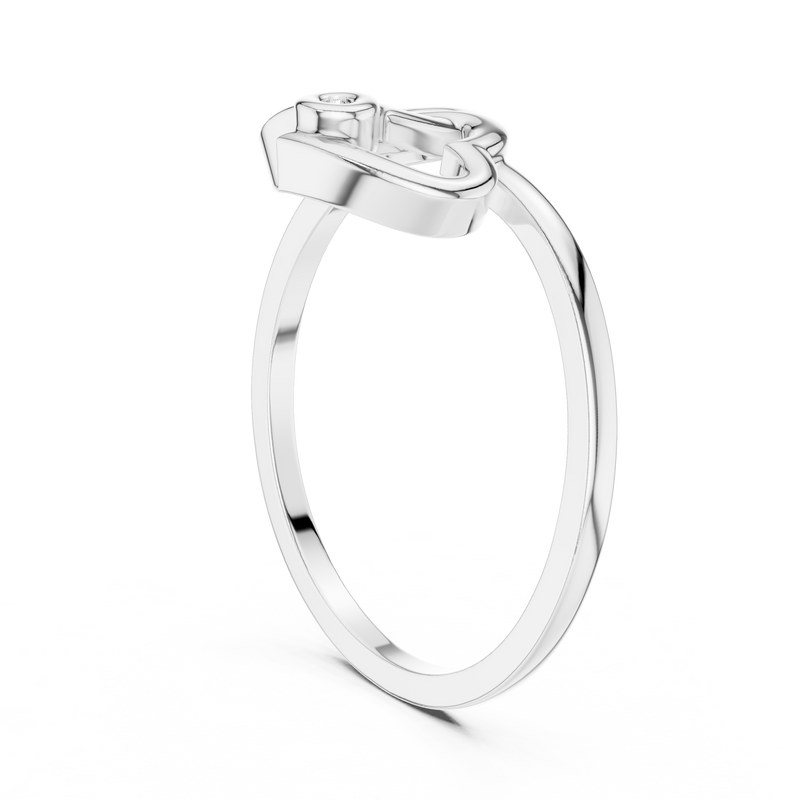 Ladies Ring DR-5588@7 - White Gold - Image