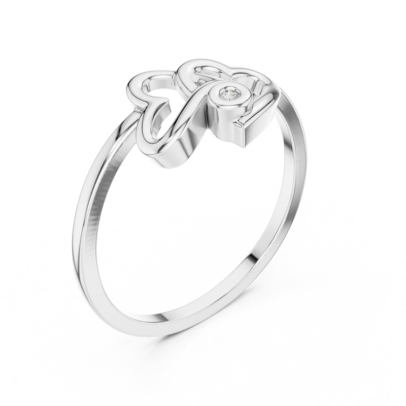 Ladies Ring DR-5588@7 - White Gold - Image
