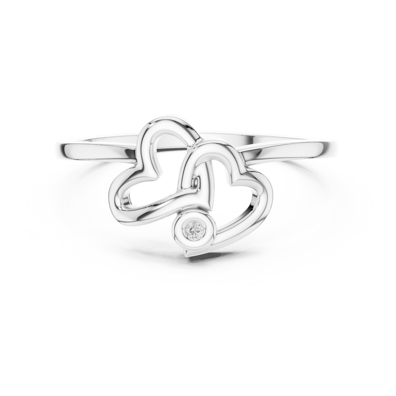 Ladies Ring DR-5588@7 - White Gold - Image