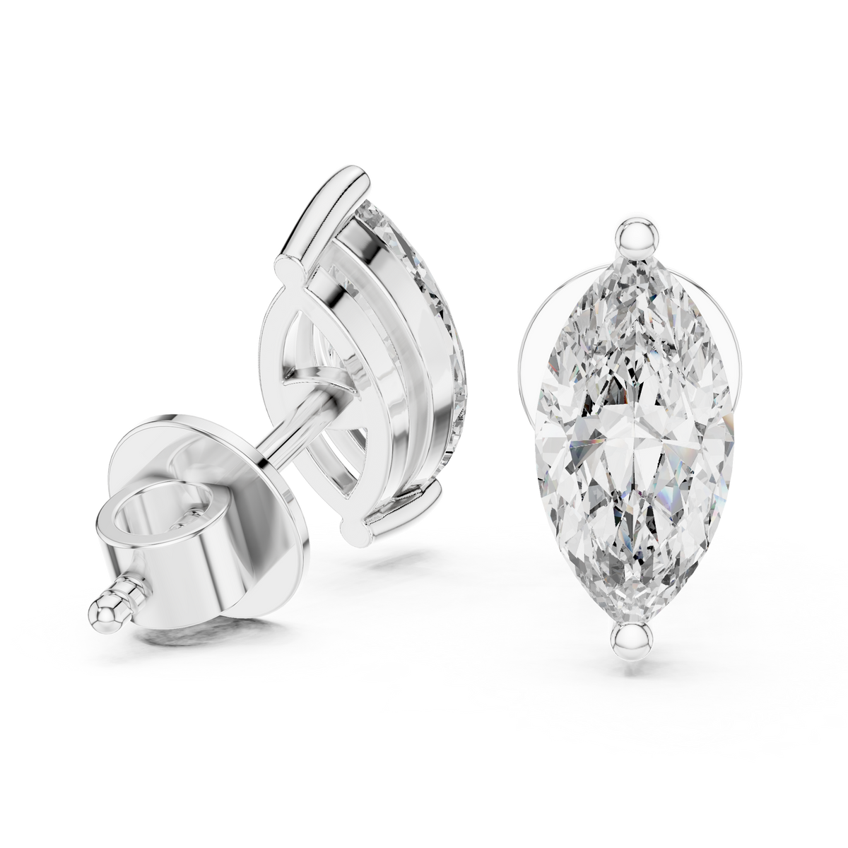 Earring ER-0004@7 (2) - White Gold - Image