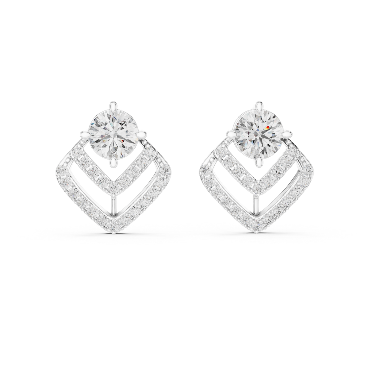 Earring ER-0009@7 - White Gold - Image