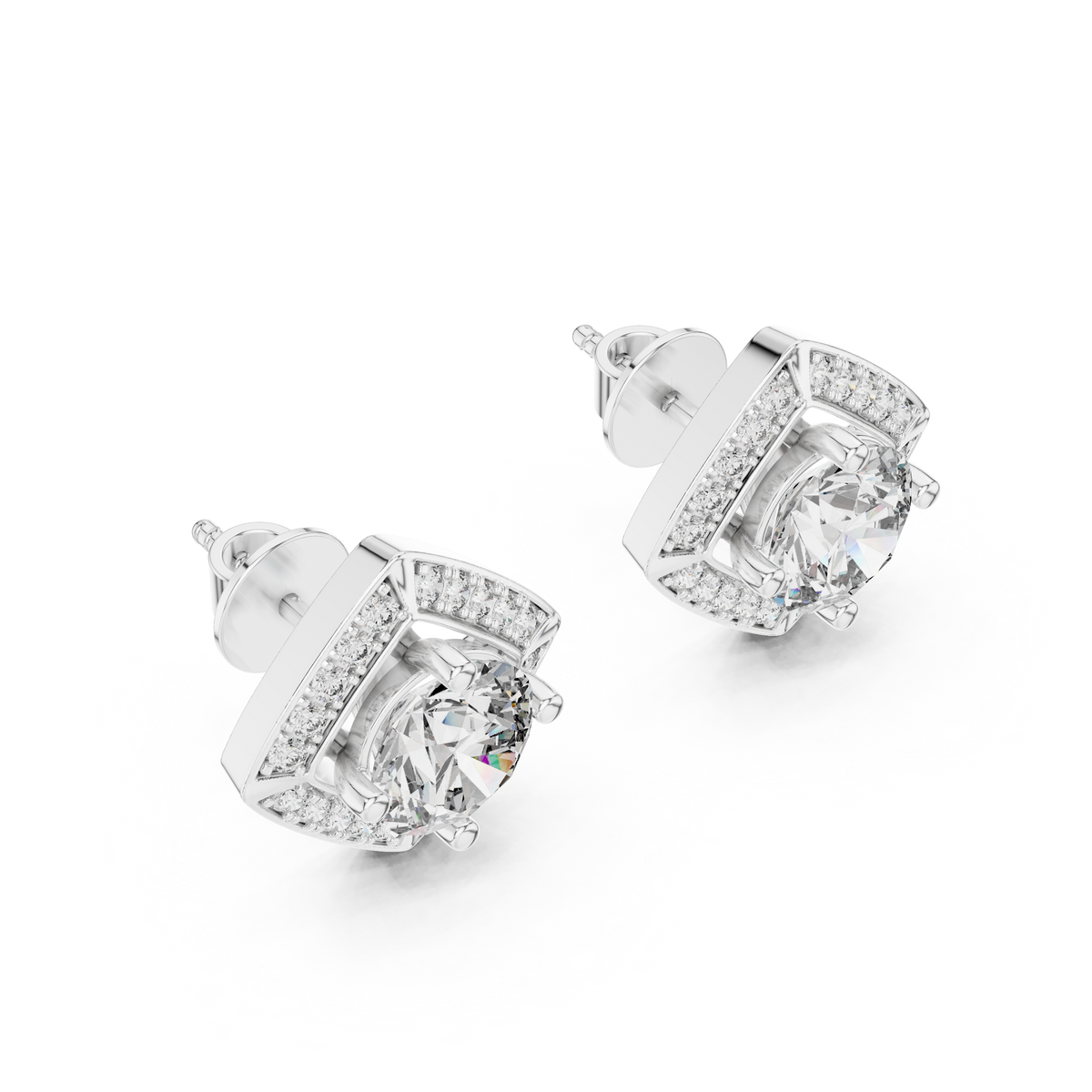 Earring ER-0014@7 - White Gold - Image