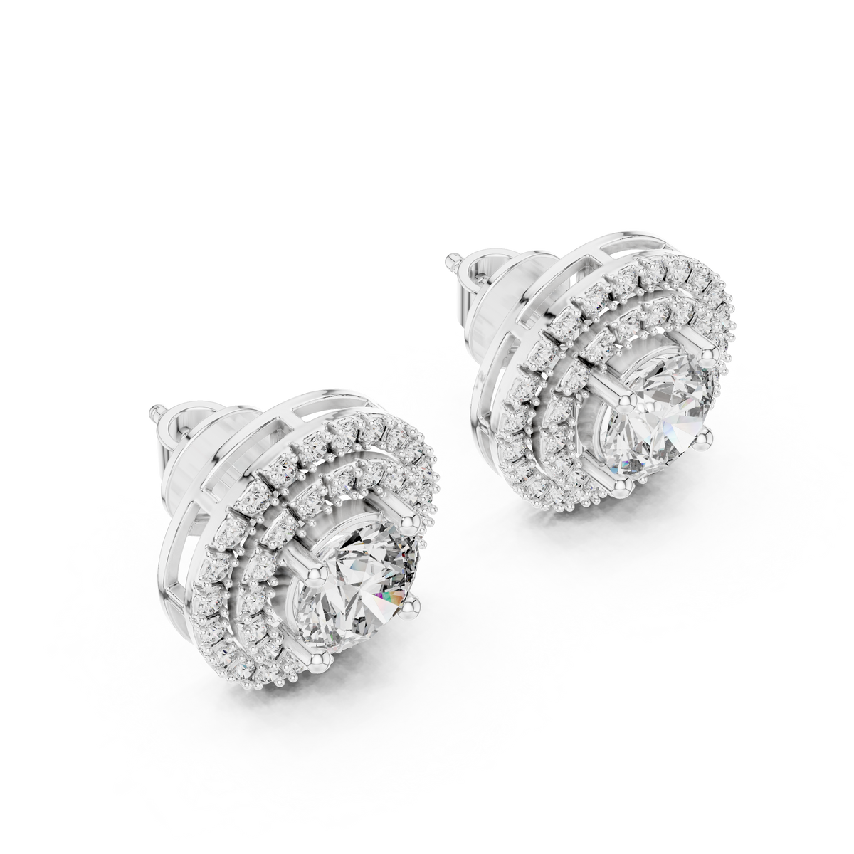 Earring ER-0017@7 - White Gold - Image