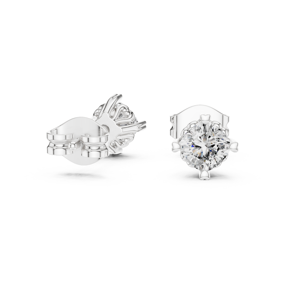 Earring GER-0356 - White Gold - Image