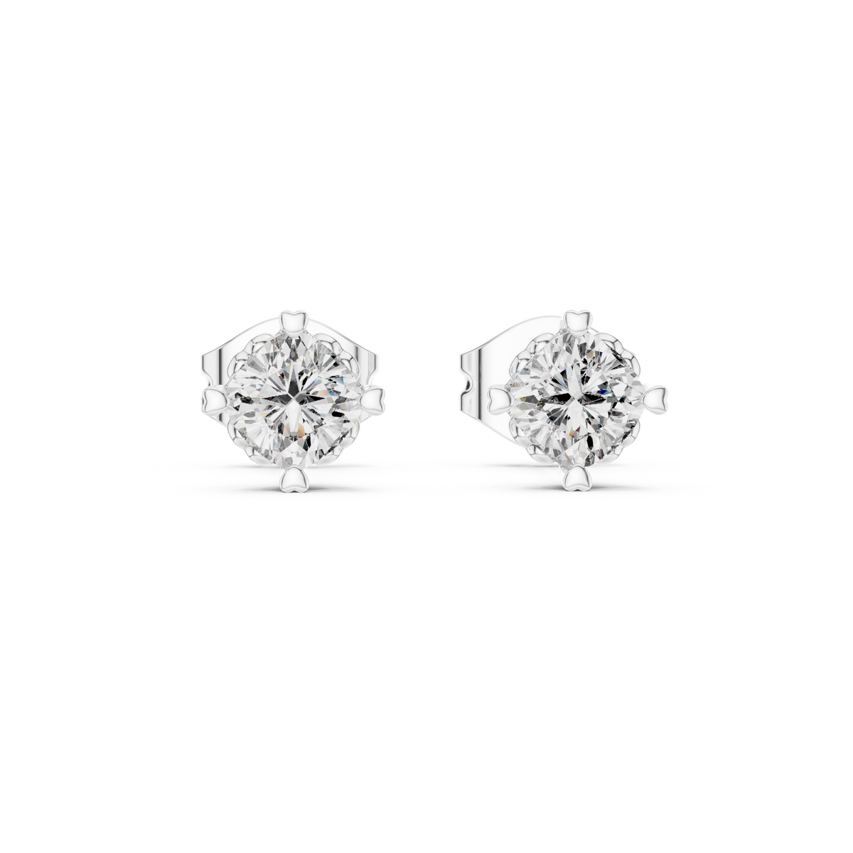 Earring GER-0357@7 - White Gold - Image