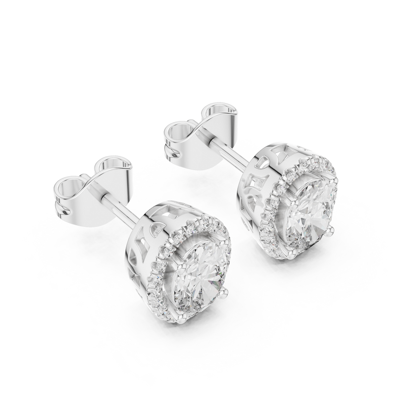 Earring GER-0358@7 - White Gold - Image