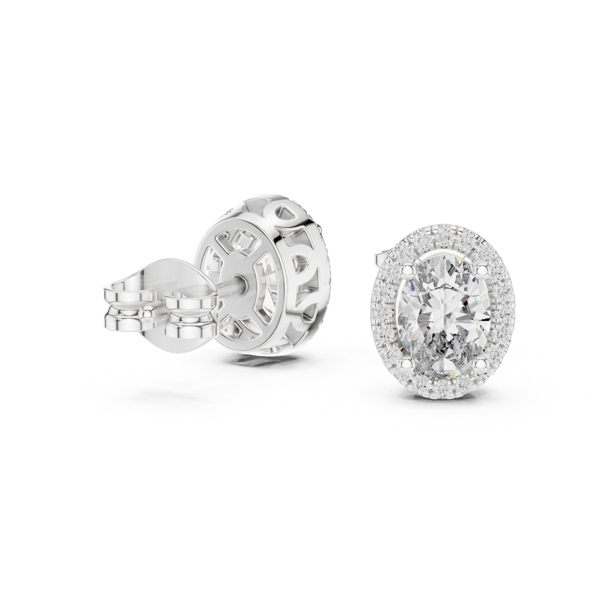 Earring GER-0358@7 - White Gold - Image