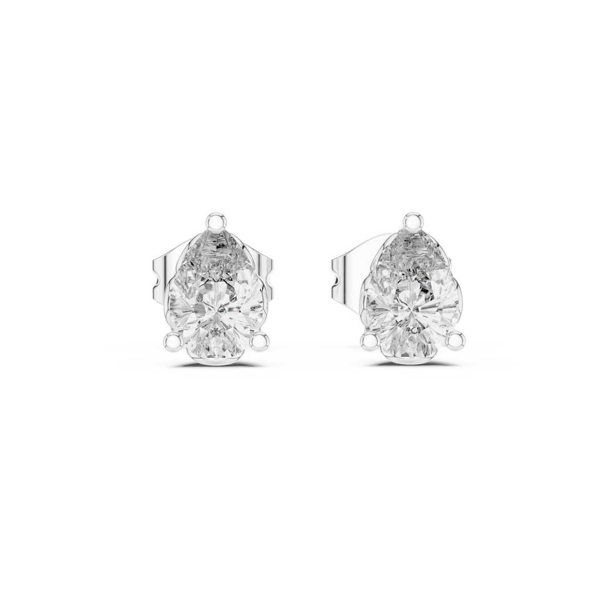 Earring GER-0362@7 - White Gold - Image