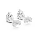 Earring GER-0363@7 - White Gold - Image