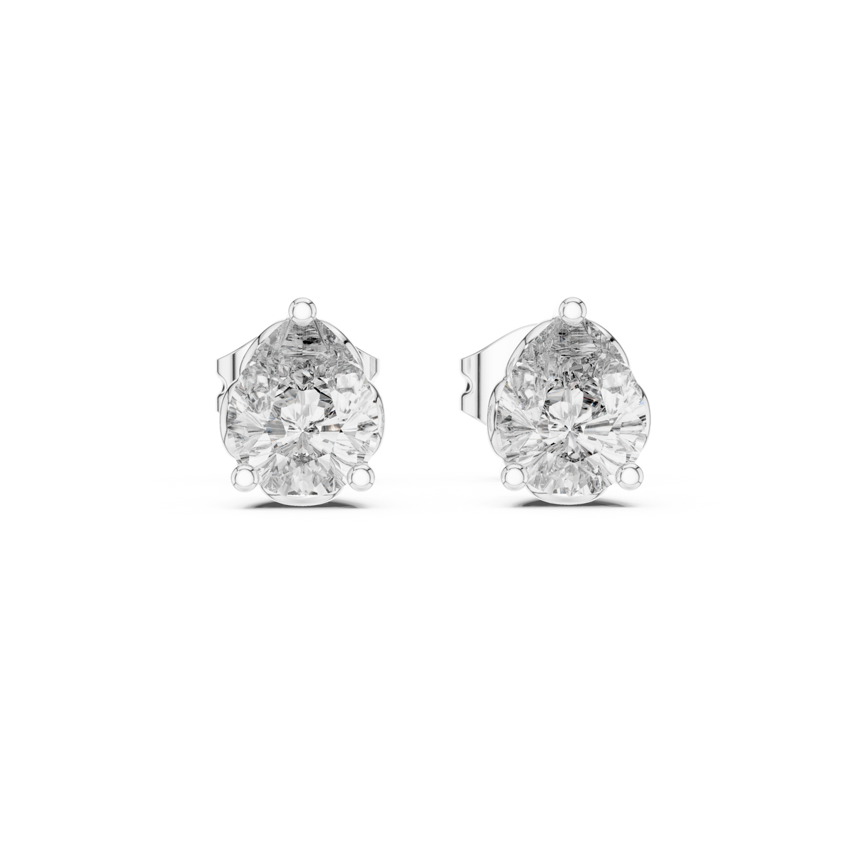 Earring GER-0363@7 - White Gold - Image