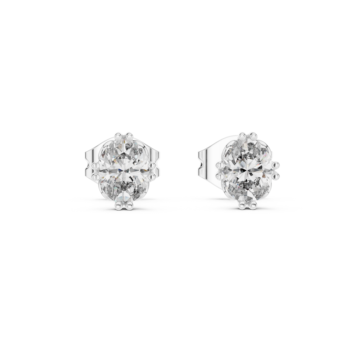 Earring GER-0365@7 - White Gold - Image
