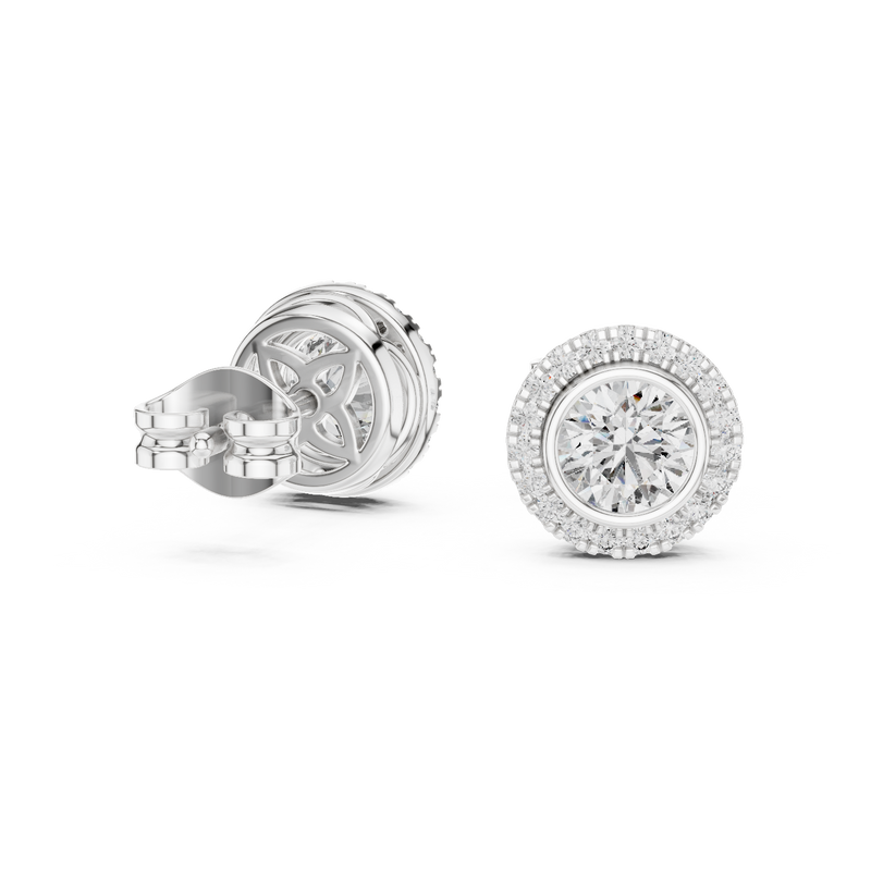 Earring GER-0366@7 - White Gold - Image