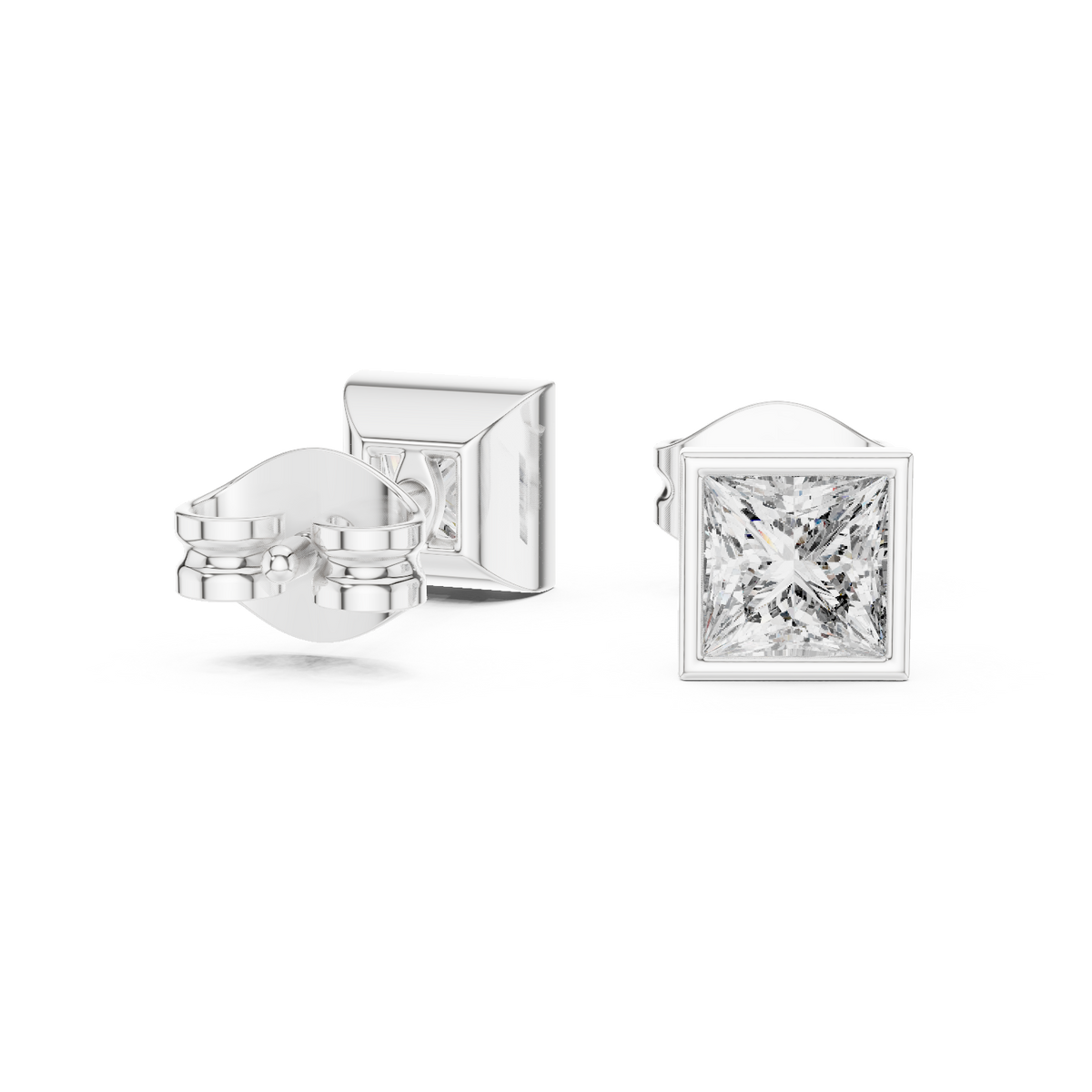 Earring GER-0368@7 - White Gold - Image