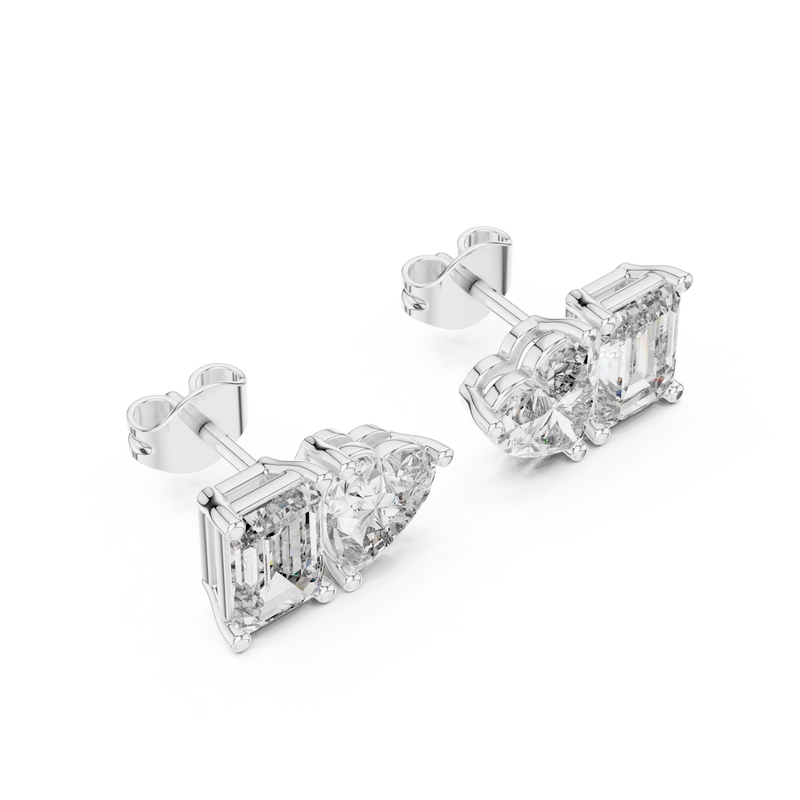 Earring GER-0369@7 - White Gold - Image